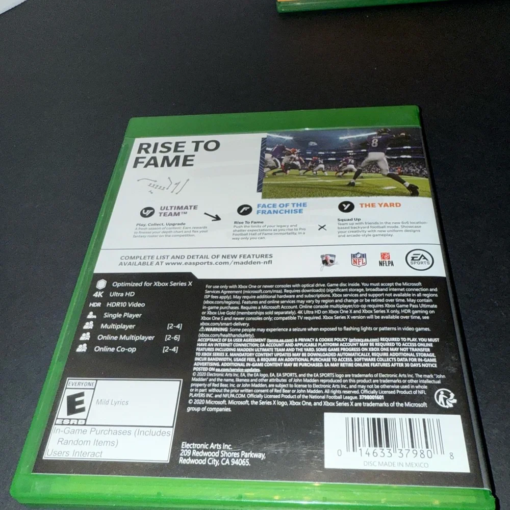 Xbox one video game lot Madden 21 Madden 19 NBA 2K17 Estate Item Bundle